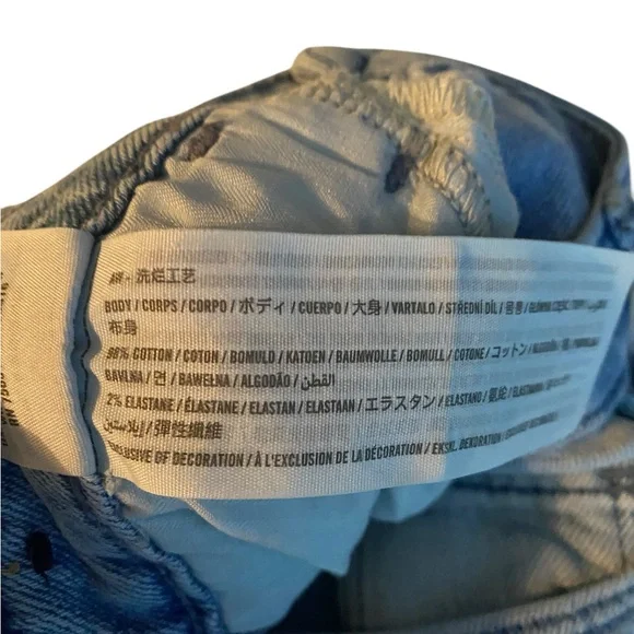 Y2K Hollister Womens Patchwork Ultra High Rise Dad Jeans Size 26 Festival Boho - Picture 10 of 10